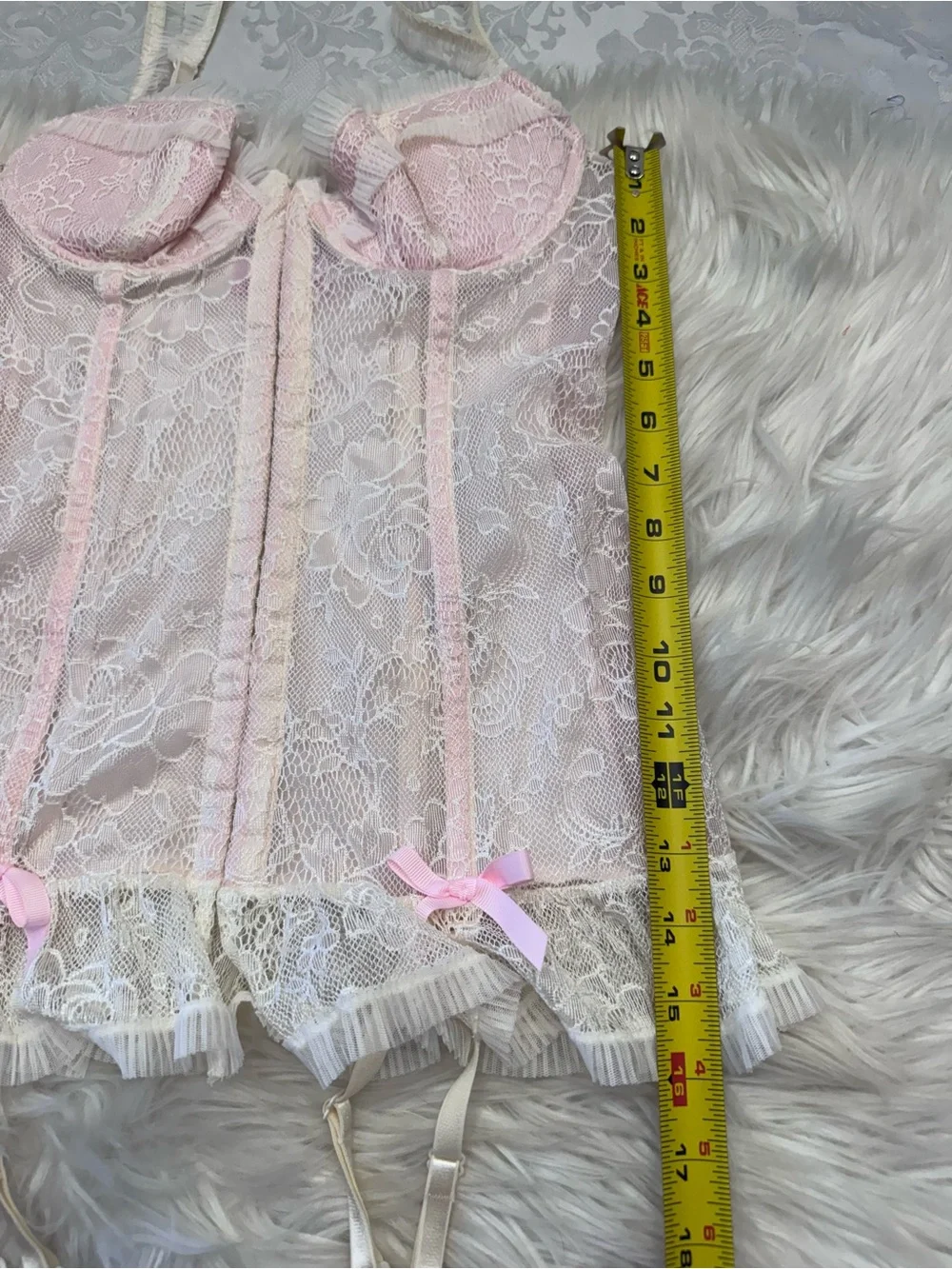 Vintage Y2K Victoria’s Secret Sexy Little Things 36B Ruffled Lace Corset Bustier